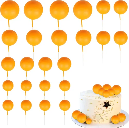 Miniatura 24 de Rsstarxi 30 piezas de mini globos y bolas de espuma para tartas – Insertos de pastel de bricolaje para bodas, aniversarios y decoraciones de fiesta