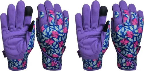 Miniatura 26 de Guantes de jardinería a prueba de espinas y resistentes a pinchazos con agarre, guante de jardín para mujer, regalos de cuero para trabajo en el 1