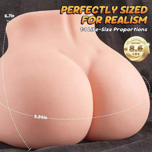 Miniatura 5 de Culo de coño de bolsillo realista de 8.6 libras para hombres, masturbador masculino grueso, juguete sexual para adultos, vagina falsa