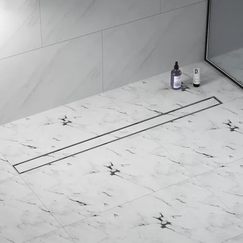 Miniatura 28 de Drenaje de ducha lineal de 12 pulgadas, drenaje de piso cepillado con rejilla de inserción de azulejos y colador de cabello, baño de acero