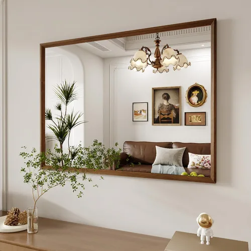 Miniatura 82 de WEER - Espejo de baño dorado, espejo de 40x32 pulgadas con marco de metal dorado cepillado, espejo de tocador de baño de oro para pared