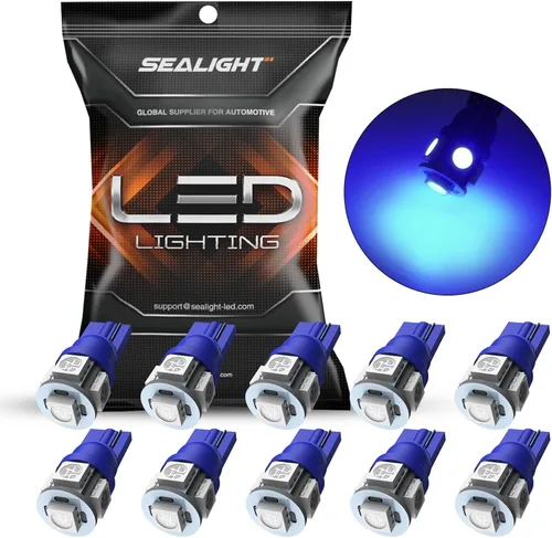 Miniatura 25 de SEALIGHT 194 foco LED 2000K ámbar 168 T10 2825 W5W 600% de brillo, focos LED de cuña para interior de automóvil, reemplazo para luces de matrícula