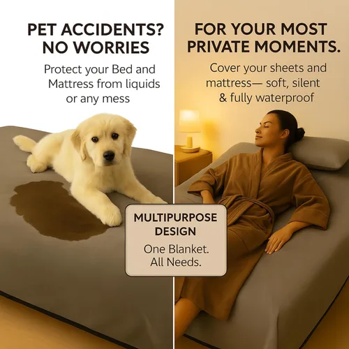 Miniatura 3 de Manta impermeable para cama o sofá - Manta impermeable suave y a prueba de fugas, resistente al agua y a las manchas, fácil de limpiar, cubierta