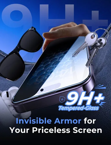 Miniatura 5 de MAGIC JOHN Paquete de 2 protectores de pantalla de privacidad para iPhone 14 Pro de 6.1 pulgadas (no máximo), vidrio templado, instalación