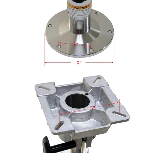 Miniatura 5 de Pedestal de aluminio ajustable para asiento de barco, base de silla de barco con altura ajustable de 13 pulgadas a 19 pulgadas