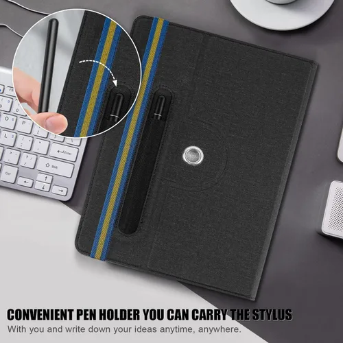 Miniatura 6 de Funda universal giratoria para tablet de 9 pulgadas de 10 pulgadas, funda protectora universal para Negro