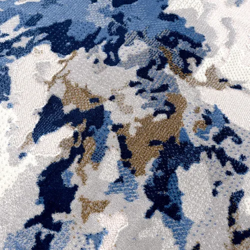 Miniatura 9 de Abani Rugs Regal REG100A - Alfombra de área abstracta de transición lavable gris azul