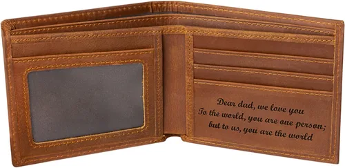 Miniatura 2 de awofer Cartera personalizada personalizada cartera grabada para hombres cartera de fotos