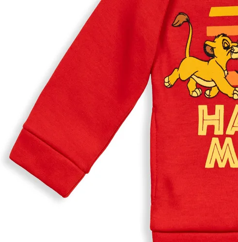 Miniatura 6 de Disney Lion King Simba Pumbaa Timon - Conjunto de sudadera con capucha y pantalones de vellón para niños grandes