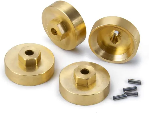 Miniatura 6 de RCLions 4 unids Heavy Duty latón rueda hexagonal adaptador 0.197 in para AXIAL SCX24 AXI90081 AXI00001 AXI00002 1:24 RC Crawler Actualizaciones