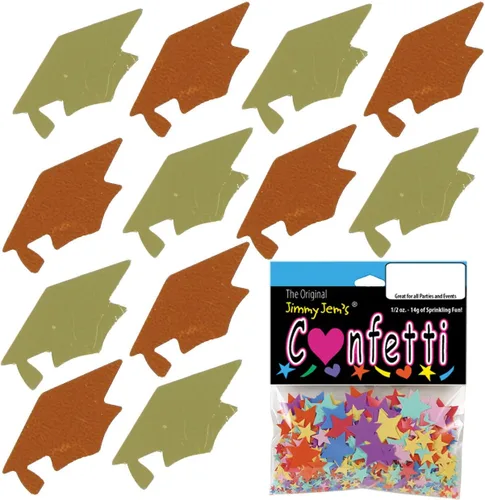 Miniatura 140 de Confetti Grad Cap Negro, Azul Marino Combo - 2 bolsas de media onza (1 oz)