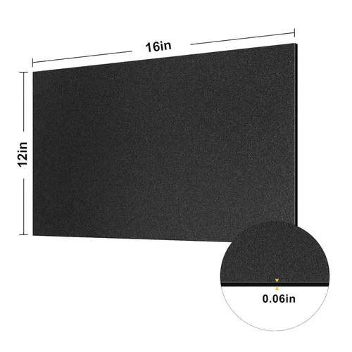 Miniatura 2 de Paquete de 6 láminas de plástico ABS negro de 12 x 16 x 0.06 pulgadas, moldeables que las láminas acrílicas, ideales para proyectos de bricolaje