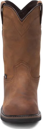 Miniatura 6 de Justin Wyoming - Botas de trabajo impermeables para hombre, puntera de acero, color marrón, 14 EE EE. UU