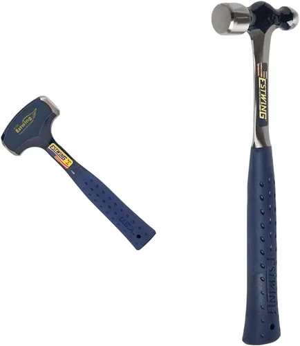 Estwing Paquete de martillo de perforación y martillo de bola | Construcción de acero forjado duradero