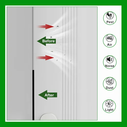 Miniatura 5 de Burlete de sellado de puerta negro, cinta de espuma autoadhesiva, cinta aislante de ventana resistente a la intemperie para puertas y ventanas, 1/2