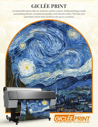 Miniatura 7 de Serie de pinturas de Vincent Van Gogh (favoritos). Reproducción de arte clásico de Van Gogh, impreso en lienzo Noche estrellada