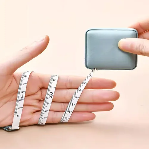 Miniatura 5 de Cinta métrica suave para el cuerpo, 59.1 in, 60 pulgadas, cinta métrica de doble escala, cinta métrica retráctil para medición corporal, costura