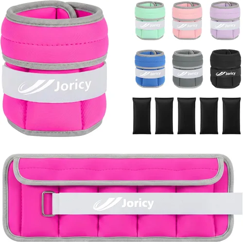 Miniatura 12 de Pesas de tobillo ajustables para mujeres y hombres, un par de pesas de 1-3/4/5/6/8/10/20 libras con bolsas de arena extraíbles y ajuste seguro