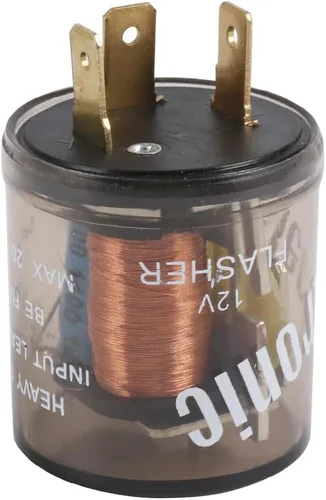 Miniatura 9 de Relé de intermitente electrónico de 2 pines 12 V luz de señal de giro relé intermitente de 2 clavijas 20 amperios arreglar bombillas de señal