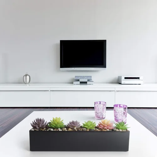 Miniatura 7 de Caja rectangular moderna de acero inoxidable para plantas