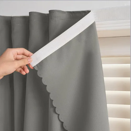 Miniatura 19 de Cortinas autoadhesivas, sin taladrar, sin varilla, cortinas opacas fáciles de instalar para persianas de ventana, dormitorio