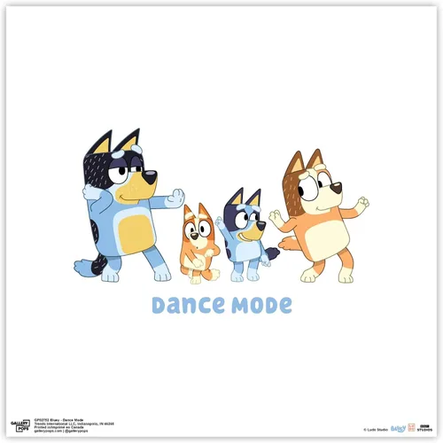 Miniatura 9 de Gallery Pops Bluey - Arte de pared de modo baile, versión enmarcada negra, 12 x 12 pulgadas, arte de pared de Gallery Pops