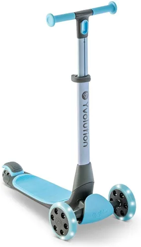 Miniatura 4 de Yvolution Y Glider Luna - Scooter con maletero y asiento de almacenamiento extraíbles, 3 en 1 con rueda de luz LED, barra de empuje de altura