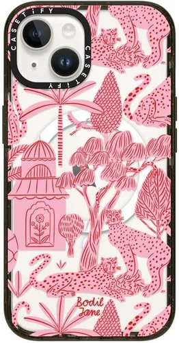Miniatura 14 de CASETiFY Impact - Funda para iPhone 13 [protección contra caídas de 6.6 pies/compatible con Magsafe] Black Kingsnake, color negro transparente