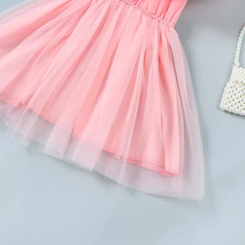 Miniatura 5 de VINUOKER Vestido de fiesta de princesa para niñas pequeñas, vestido de primavera y verano, vestido de verano con hombros descubiertos, vestido