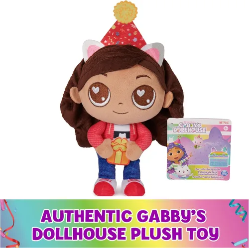 Miniatura 6 de DREAMWORKS GABBY'S DOLLHOUSE, Celebration Series - Peluches Gabby Girl de 9 pulgadas de alto, juguetes para niñas y niños a partir de 3 años
