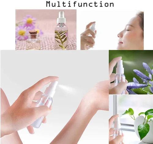 Miniatura 5 de Mini botella de espray de niebla fina, de plástico transparente, recargable y reutilizable, atomizador, contenedor de líquido para viajes