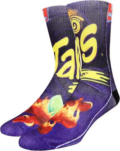Miniatura 2 de STEPUP SOX Calcetines unisex divertidos y coloridos con estampado de calaveras de alimentos en 3D calcetines de tubo de baloncesto Takis Fuego M