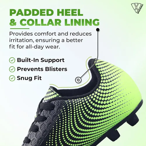 Miniatura 3 de Vizari USA Stealth - Botines de fútbol para niños y niñas, zapatos deportivos de fútbol para exteriores para niños pequeños, niños grandes, ligeros
