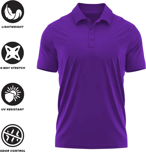 Miniatura 4 de Camisa polo deportiva oficial de la NCAA Collegiate para hombre, colección con logotipo en el pecho izquierdo