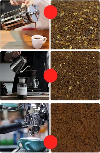Miniatura 9 de Molinillo eléctrico de grano de café de 180 W con embudo de capacidad de 8.82 oz, molinillo de café y especias, molinillo automático de fresas
