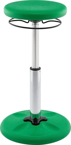 Miniatura 3 de Kore - Silla de altura ajustable, asiento activo para niños, adolescentes: Mejor que una pelota de equilibrio, asientos flexibles para aula. Verde
