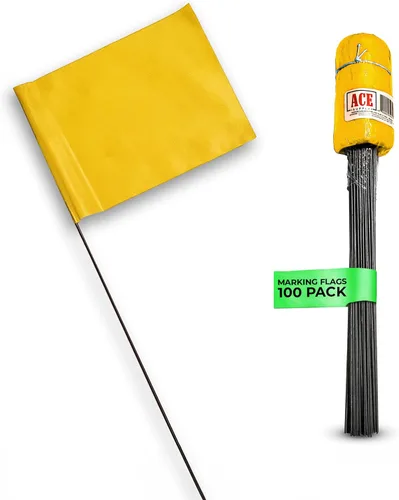 Miniatura 8 de Banderas blancas para marcar el patio, banderas invisibles de 4 x 5 x 15 pulgadas para perros, paquete de 100 unidades, marcador de entrenamiento