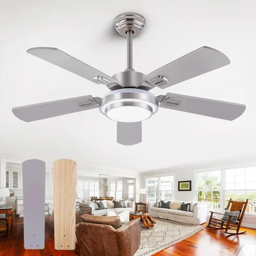 Miniatura 10 de QUTWOB - Ventilador de techo de 60 pulgadas con control remoto sin luces, moderno motor DC reversible para interiores y exteriores, ventiladores