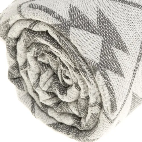 Miniatura 8 de Bersuse Toalla turca de doble capa Belice 100% algodón, 37 x 70 pulgadas, gris plateado