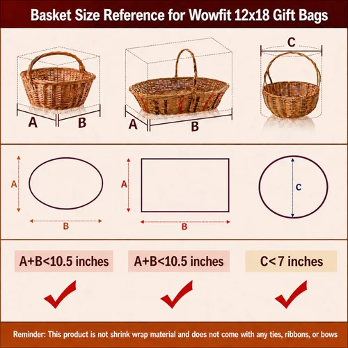 Miniatura 4 de Wowfit Bolsas de celofán, 10 unidades de bolsas de celofán transparentes medianas de 12x18 pulgadas para envolver regalos de cumpleaños y días