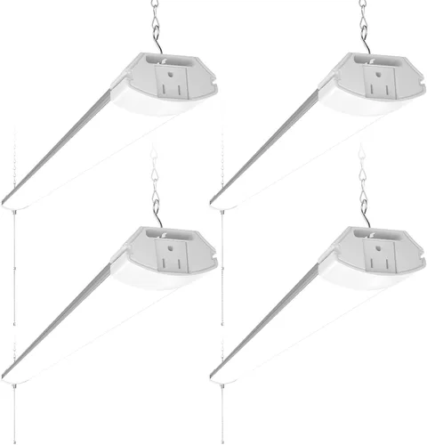 Miniatura 14 de Barrina BS84 Luz LED para Taller de Garaje, 10000LM, 84W, 4 pies, 6500K Luminaria Enlazable para Taller, Sótano, Colgante o Montaje al Ras