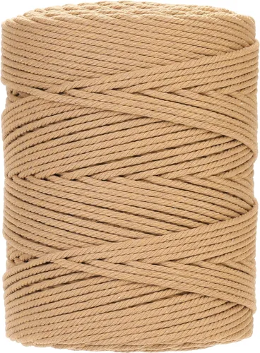 Miniatura 48 de Cuerda de macramé 4 mm x 328 yardas Natural Cuerda de algodón para macramé Cuerda de macramé colorida Cordón de algodón suave Suministros de macramé