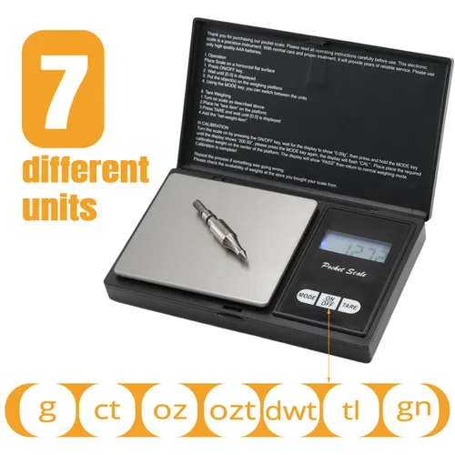 Miniatura 4 de Báscula de flecha de tiro con arco para eje de pesaje, puntas de flecha, cabezas anchas, unidad precisa de grano, mini báscula digital de bolsillo