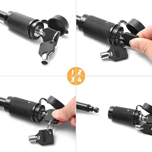 Miniatura 6 de AICEL Cerradura de enganche de remolque, pasador de bloqueo del receptor de enganche de remolque de 5/8 pulgadas, cerradura de enganche de remolque