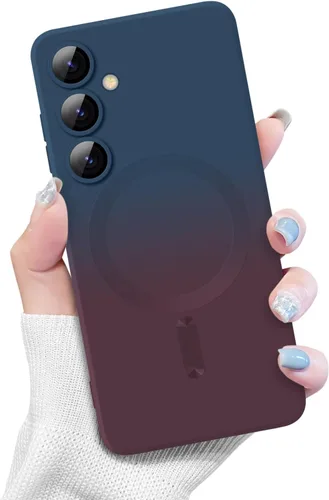 Miniatura 23 de Newseego Funda magnética para Samsung Galaxy S22 5G, funda de silicona líquida suave de lujo, antiarañazos, a prueba de golpes, protector completo