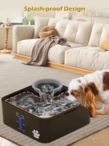 Miniatura 7 de Kastty Fuente de agua para perros de 2 galones, fuente ultra grande y ancha para mascotas, sin BPA, fuente premium para gatos con 5 filtraciones