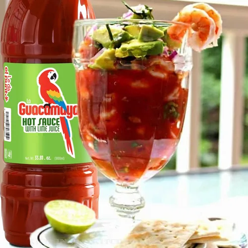 Miniatura 2 de La Guacamaya Auténtica salsa picante con jugo de lima (33.81 onzas líquidas) - Salsa picante mexicana - Salsa picante - Salsa picante Comida