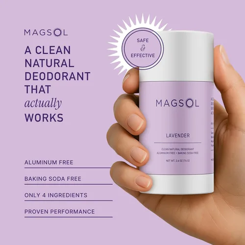 Miniatura 2 de MAGSOL Desodorante natural para hombres, desodorante sin aluminio para mujeres (paquete de 2) (lavanda)