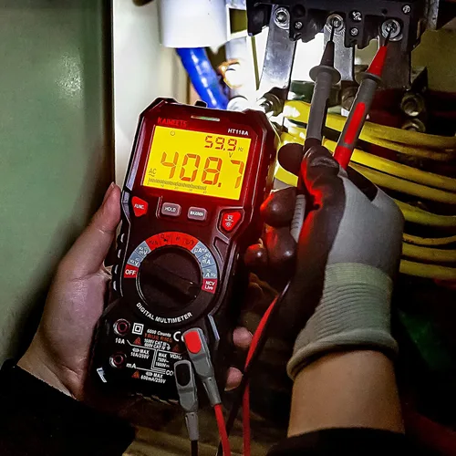 Miniatura 6 de KAIWEETS Multímetro digital TRMS 6000 cuenta voltímetro de rango automático rápido mide con precisión voltaje corriente amperios resistencia diodos