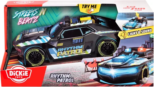 Miniatura 7 de Dickie 203763008 Light Streak Rhythm Patrol 203763008 Vehículo de fricción retro con funciones de sonido y luz para mayores de 3 años